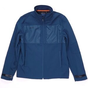 Glacier's Edge Mens Softshell Fleece Lined Jacket Blue Full Zip Size Medium